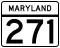 Maryland Route 271 marker
