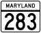 Maryland Route 283 marker