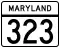 Maryland Route 323 marker