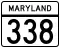 Maryland Route 338 marker