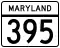 Maryland Route 395 marker