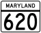 Maryland Route 620 marker