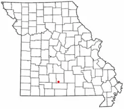 Location of Mansfield, Missouri
