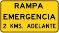 W7-4 Runaway truck ramp ahead