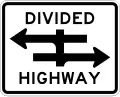 R6-3 Divided highway crossing