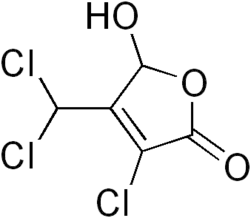 Skeletal formula of mutagen X