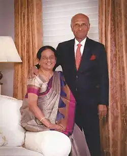 Photograph of M. M. Rajendran, former Governor of Odisha and his wife Susheela Rajendran