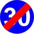 27e) — End of 30 km/ h minimum speed limit