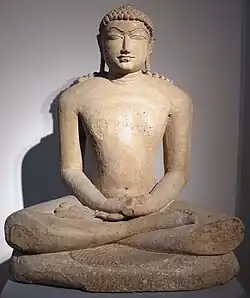 Rishabhanatha, sandstone, Madhya Pradesh, Chandela period, 10th–11th century