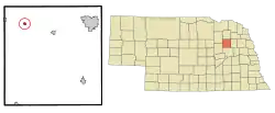Location in Madison County and the state of Nebraska