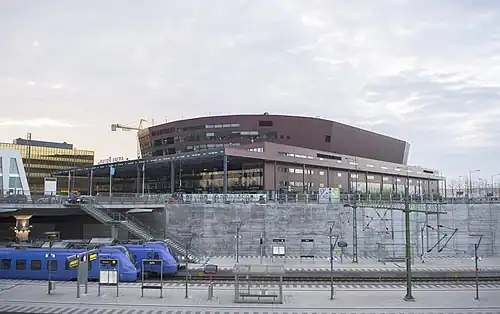 Malmö: Malmö Arena, venue of the 2013 and 2024 contests.