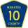 County Road 10 marker