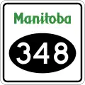 Provincial Road 348 marker
