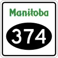 Provincial Road 374 marker