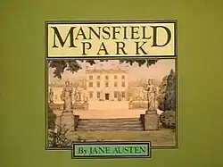 Series titles and a drawing of Mansfield Park