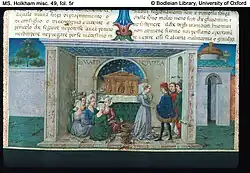 Miniature in a manuscript from The Decameron by Giovanni Boccaccio (1467)[12]