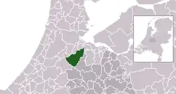 Highlighted position of De Ronde Venen in a municipal map of Utrecht