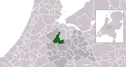Highlighted position of Stichtse Vecht in a municipal map of Utrecht