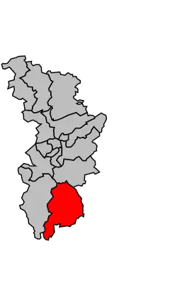 Location of the canton in the arrondissement of Nancy