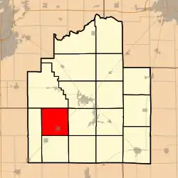 Location in Christian County
