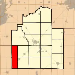 Location in Christian County