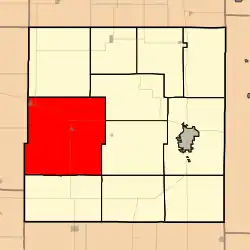 Location in Bourbon County