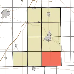 Location in Wells County