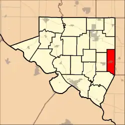 Location in Randolph County