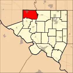 Location in Randolph County