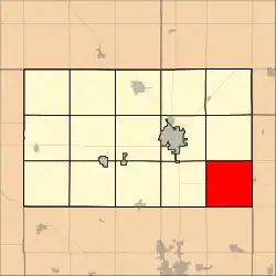 Location within Harvey County