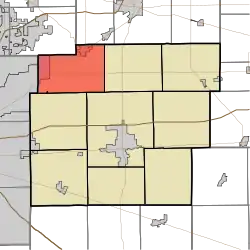 Location in Hancock County