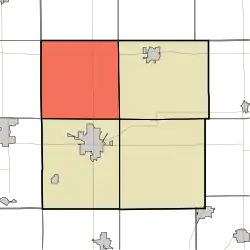 Location of Washington Township in Blackford County