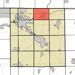 Location of Washington Township in Elkhart County