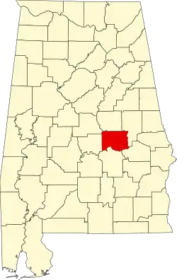 State map highlighting Elmore County