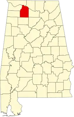 State map highlighting Lawrence County