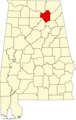 State map highlighting Marshall County