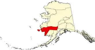 State map highlighting Bethel Census Area