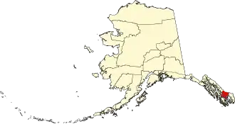 State map highlighting Wrangell