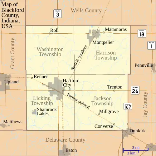 Matamoras is located in Blackford County, Indiana