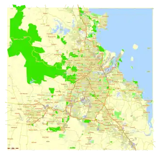Map of the Greater Brisbane