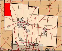Location of Thompson Township in Delaware County