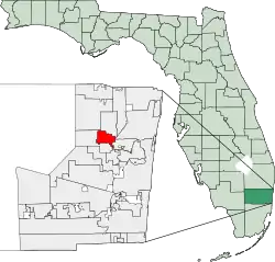 Location of North Lauderdale in Broward County in State of Florida
