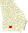 State map highlighting Colquitt County