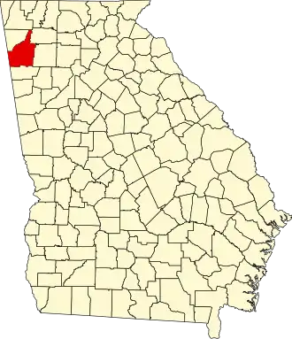 State map highlighting Floyd County