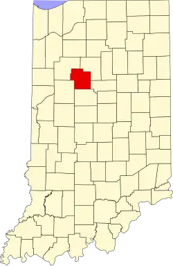 State map highlighting Carroll County