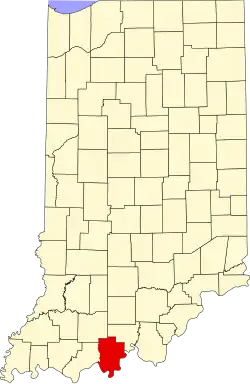 State map highlighting Perry County
