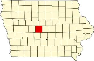 State map highlighting Boone County