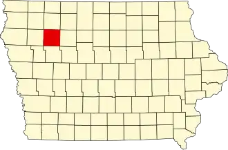 State map highlighting Buena Vista County