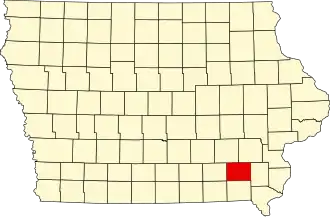 State map highlighting Jefferson County