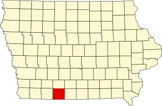 State map highlighting Ringgold County